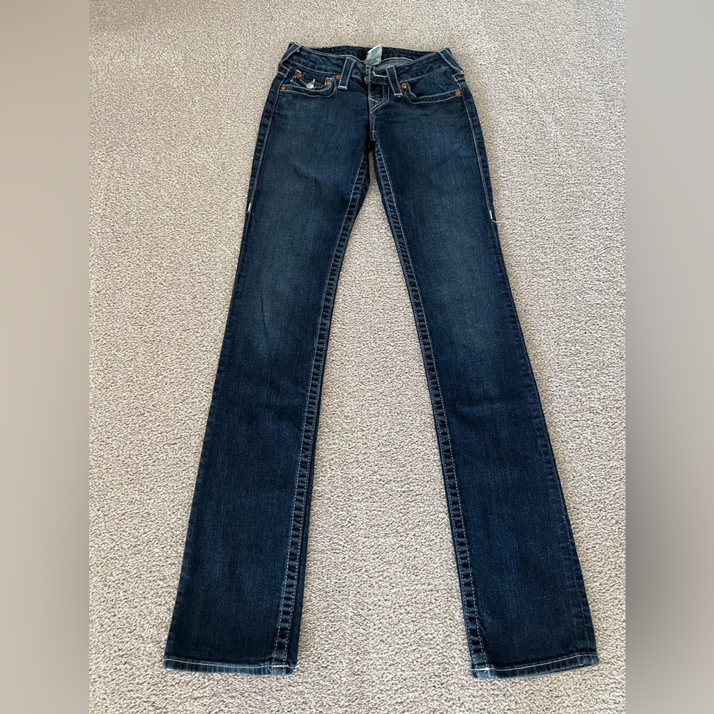 True Religion Low Rise Straight Jeans – Size 24 - Picture 2 of 13